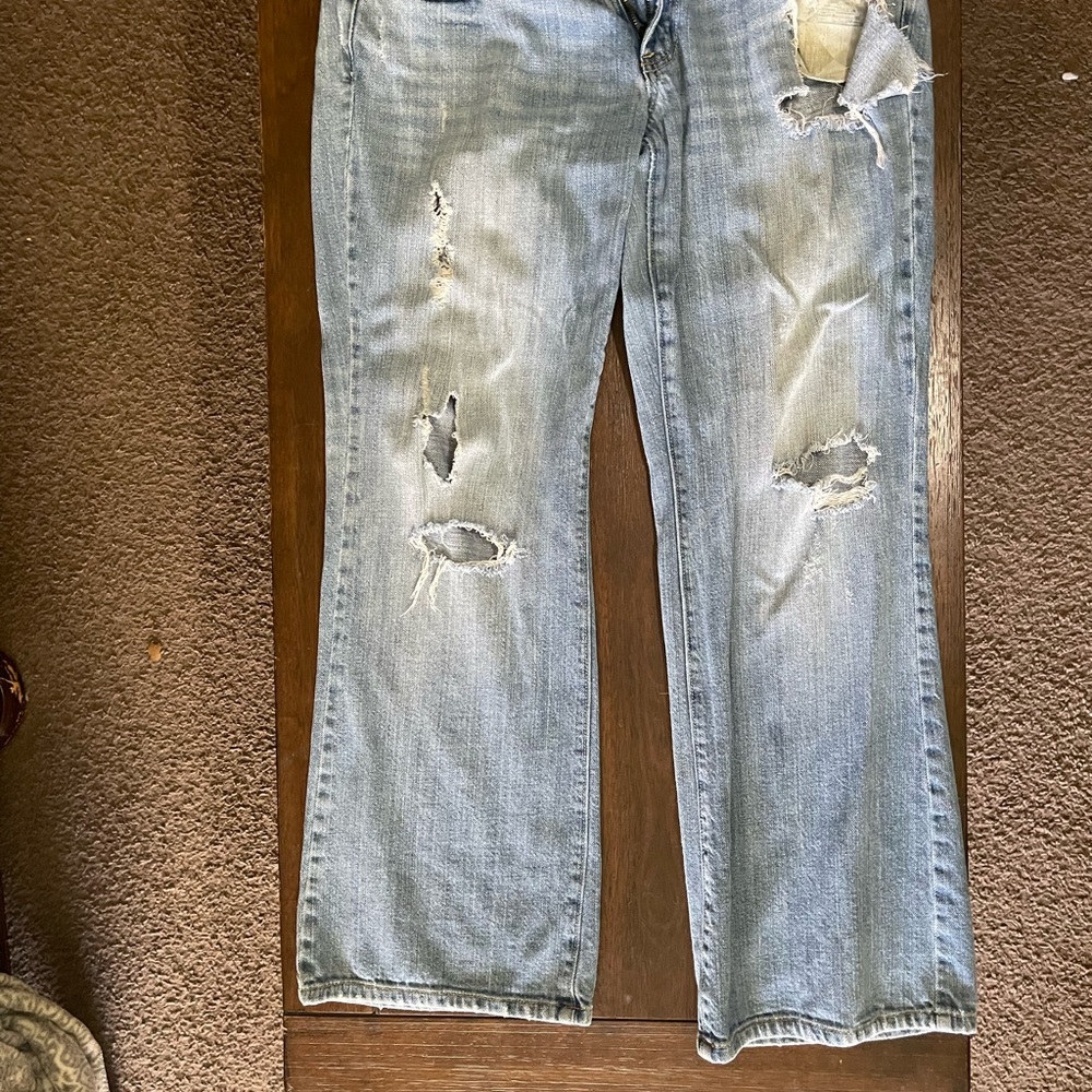 American Eagle Outfitters Blue Flare Wide Leg Jeans